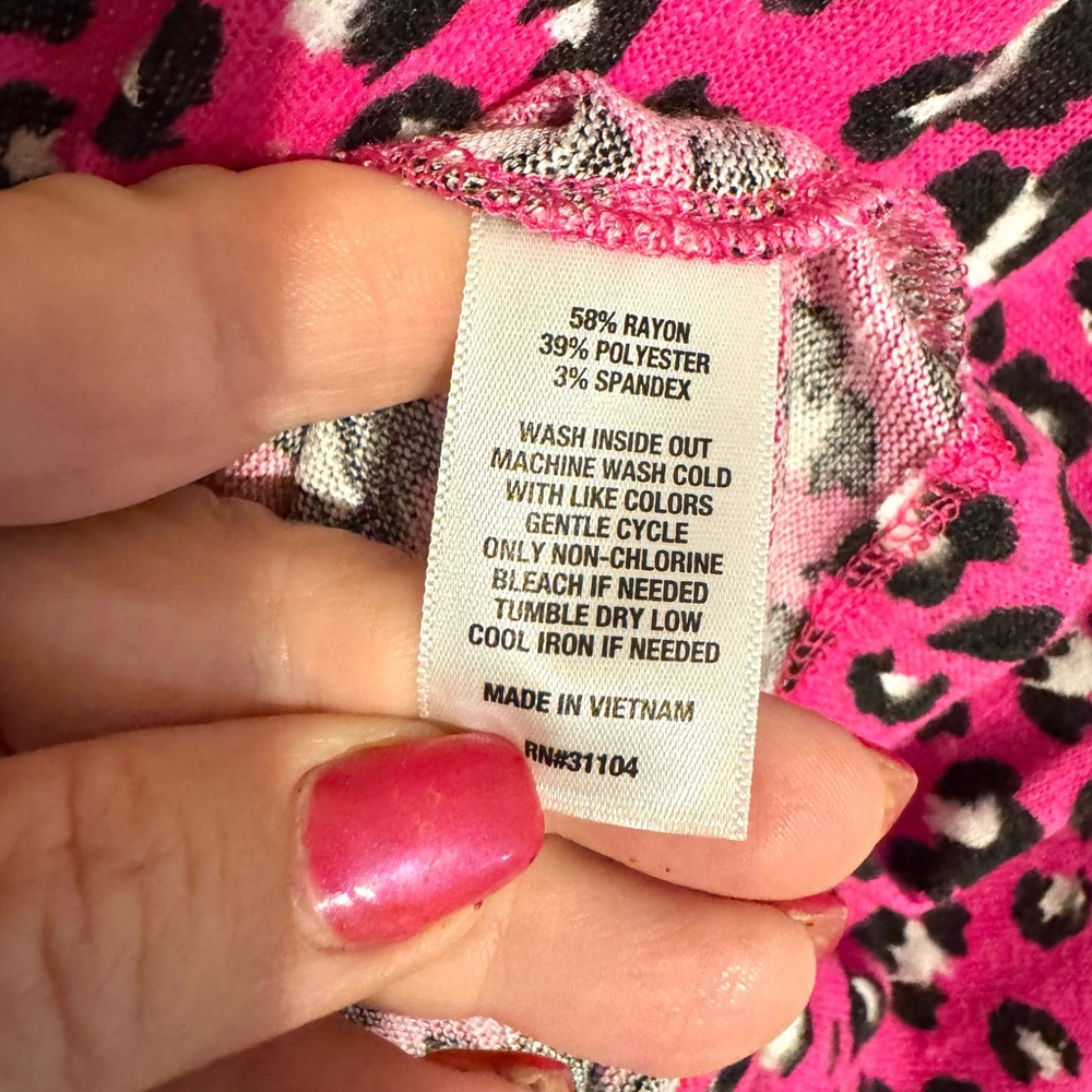 NWT #FALL2025🍁  Vibrant Pink Leopard Lightweight Sweater   2X   #CL - Picture 7 of 10